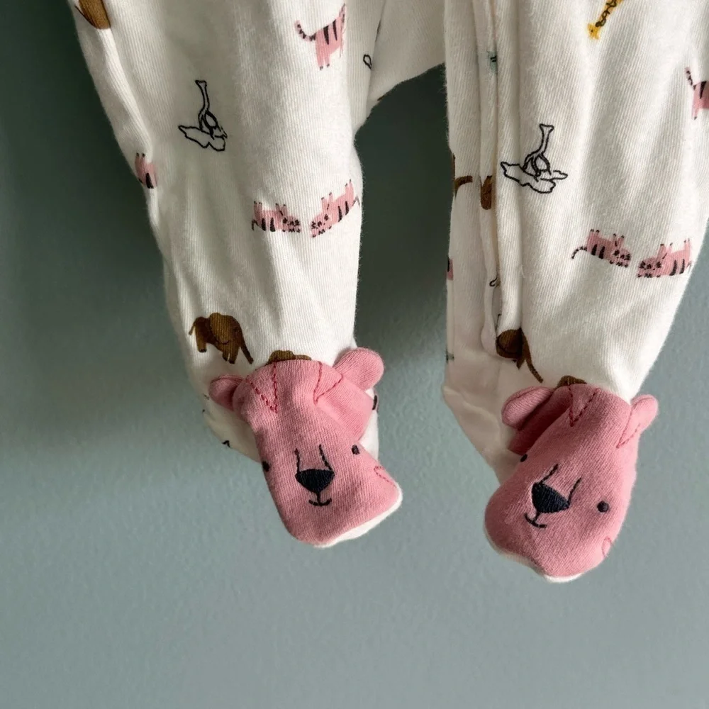 Newborn Just One you made by Carter’s 2-Way Zip Cotton Sleep & Play Pajamas